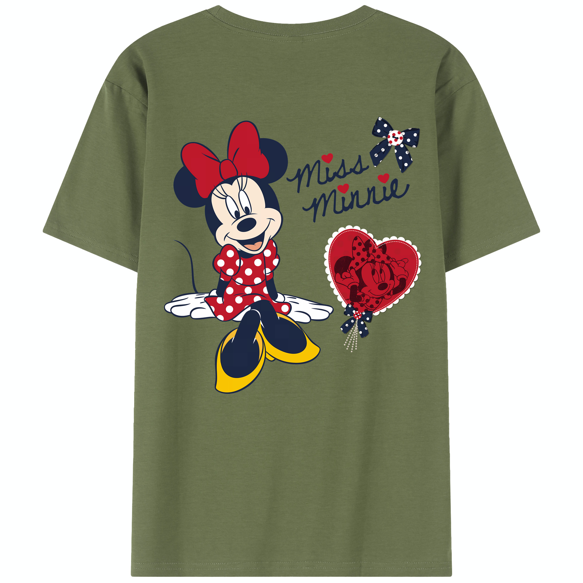 （画像用） ミッキーマウス Mickey Mouse 綿100％半袖Tシャツ（背面プリント）